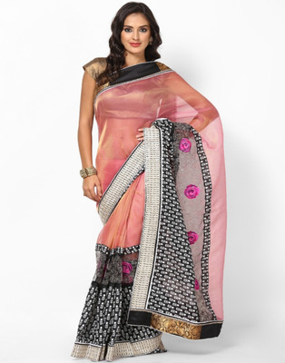 

Vivid India Self Design Fashion Art Silk, Net, Polycotton Saree(Multicolor), Pink