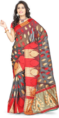 It's Banii Woven Banarasi Handloom Banarasi Silk Saree(Black)