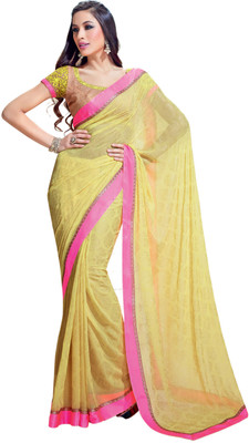 

Vishal Self Design Fashion Georgette Saree(Yellow)