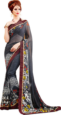 

Khushali Self Design, Printed Fashion Georgette Saree(Grey, Multicolor)