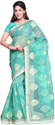 

Vishal Self Design Bollywood Net Saree(Green)