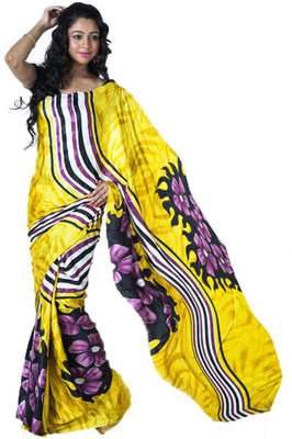 

SSMITN Printed Fashion Crepe Saree(Multicolor), Yellow