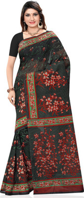 

Shelina Printed Fashion Cotton Saree(Black)