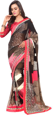 

Parisha Printed Daily Wear Georgette Saree(Brown)