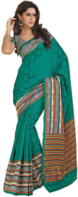 

Party Wear Dresses Printed Fashion Art Silk Saree(Multicolor), Multicolor254