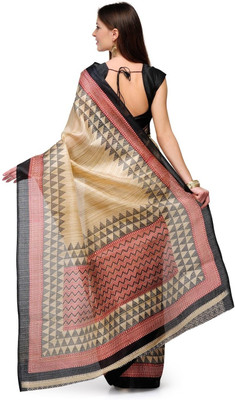 

Cenizas Printed Fashion Art Silk Saree(Multicolor), Black