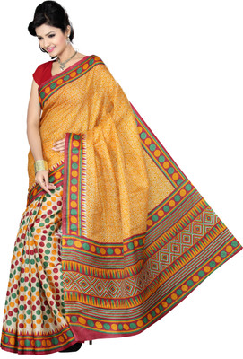 

Ishin Printed Fashion Art Silk Saree(Multicolor)