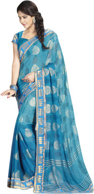 

Vishal Printed Fashion Chiffon Saree(Blue)