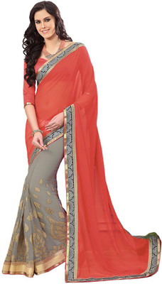 

Indian Wear Online Printed Fashion Pure Chiffon Saree(Multicolor), Multicolor400
