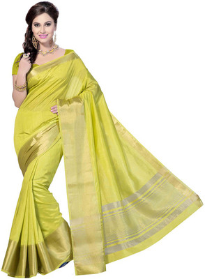 

Rani Saahiba Woven Fashion Art Silk Saree(Green)