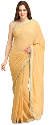 

Stylezone Self Design Fashion Chiffon Saree(Beige)