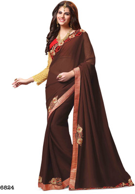 

Ridham Sarees Embroidered Hand Batik Pure Chiffon Saree(Multicolor)