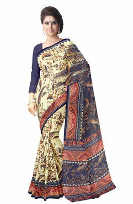 

Suvastram Floral Print Daily Wear Georgette Saree(Beige)