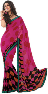 

Party Wear Dresses Printed Fashion Pure Chiffon Saree(Multicolor)