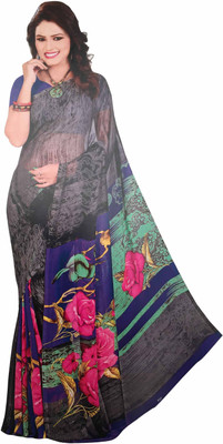 

Aarti Apparels Printed Fashion Chiffon Saree(Grey)