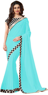 

Stylezone Embroidered Fashion Jacquard Saree(Light Blue)