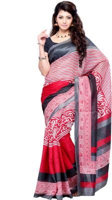 

JTInternational Printed Fashion Art Silk Saree(Multicolor)