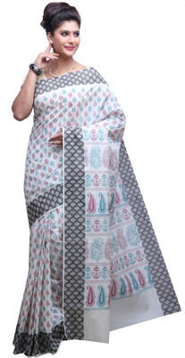 

Fashionkiosks Self Design Balarampuram Cotton Saree(Multicolor), Cream