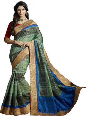 

Nandika Fashion Printed Bhagalpuri Art Silk Saree(Multicolor)