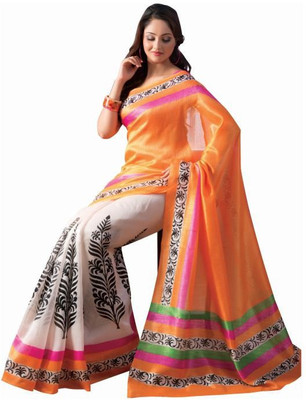 

Softdeal Printed Bhagalpuri Printed Silk Saree(Multicolor)