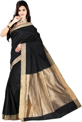 

Vastrakala Self Design Banarasi Banarasi Silk Saree(Black)