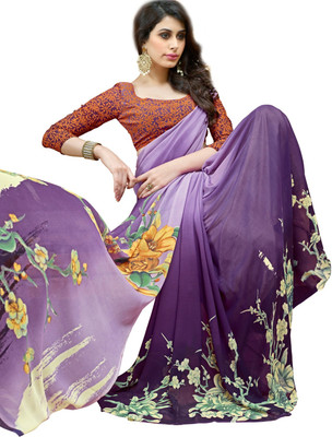

Parisha Printed Fashion Georgette Saree(Purple)