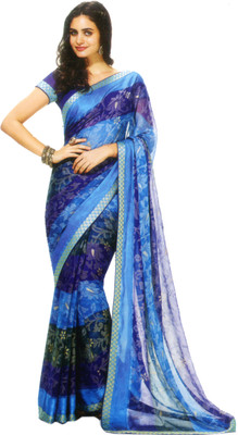 

Sunaina Printed Chanderi Pure Silk, Raw Silk, Tissue Silk Saree(Multicolor)