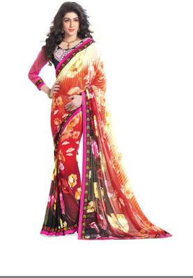 

Ridham Sarees Embroidered Fashion Handloom Georgette Saree(Multicolor)