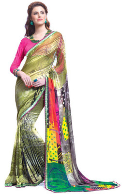 

Ridham Sarees Printed Fashion Handloom Georgette Saree(Multicolor)