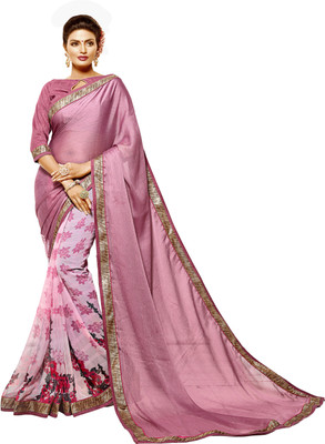

Manthan Printed Daily Wear Georgette, Chiffon Saree(Pink)
