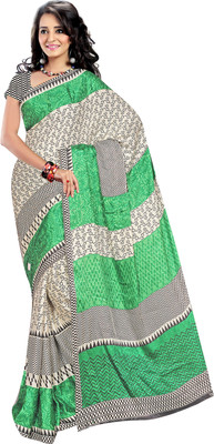 

Jiya Self Design, Printed Fashion Jacquard Saree(Beige, Green)