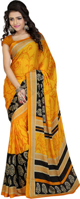 

Khoobee Self Design, Printed Fashion Crepe Saree(Orange, Multicolor), Multicolor;orange