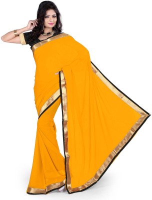 

Indian Wear Online Solid Fashion Georgette Saree(Orange)