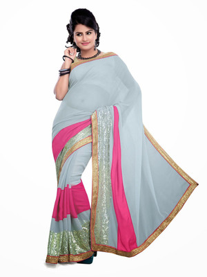 

Indian Wear Online Printed Fashion Georgette Saree(Multicolor), Multicolor591