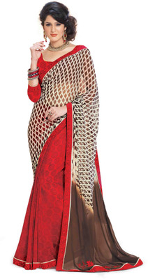 

Indianbeauty Self Design, Printed Bollywood Chiffon, Georgette Saree(Multicolor)
