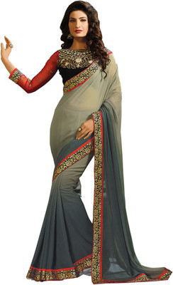 

Jiya Self Design, Embroidered Fashion Georgette Saree(Multicolor)