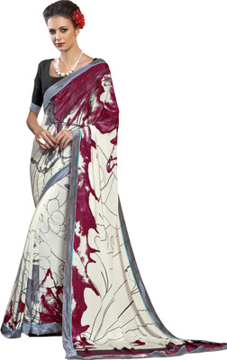

Khushali Self Design, Printed Fashion Art Silk Saree(White, Multicolor), Multicolor;white