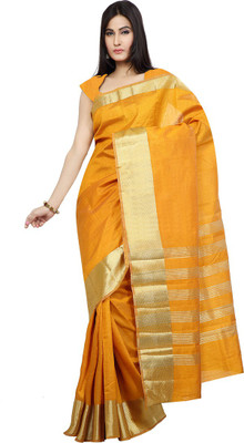 

Rani Saahiba Woven Fashion Tussar Silk Saree(Gold)