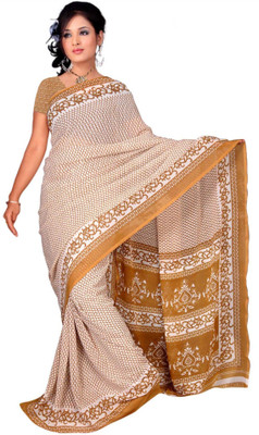 

Jiya Self Design Fashion Georgette Saree(Orange)