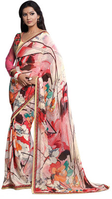 

Ridham Sarees Embroidered Bollywood Georgette Saree(Multicolor)