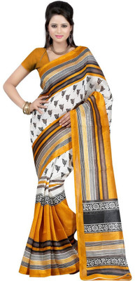 

Softdeal Printed Bhagalpuri Printed Silk Saree(Yellow)