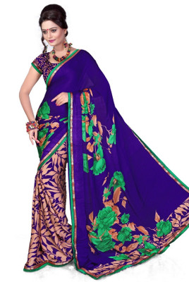 

Cenizas Printed Fashion Georgette Saree(Multicolor), Green