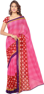 Anand Sarees Printed Daily Wear Georgette Saree(Pink) Flipkart