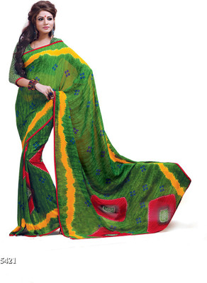 

Ridham Sarees Printed Fashion Handloom Chiffon Saree(Multicolor)