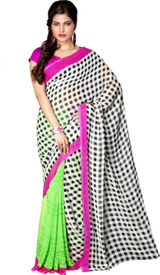 

Kanheyas Printed Daily Wear Handloom Chiffon Saree(Multicolor)