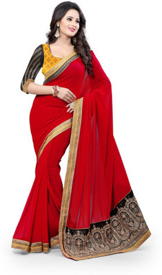 

Style U Self Design Bollywood Georgette Saree(Pink), Red