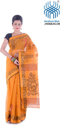 

Tantuja Woven Tangail Cotton Saree(Yellow)