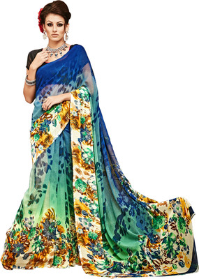

Khushali Self Design, Printed Fashion Georgette Saree(Multicolor)