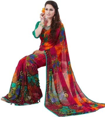 

Cenizas Floral Print Fashion Chiffon Saree(Multicolor)