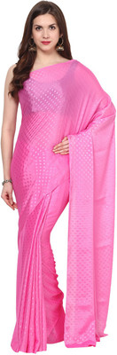 

Aksara Self Design Daily Wear Crepe Saree(Pink)